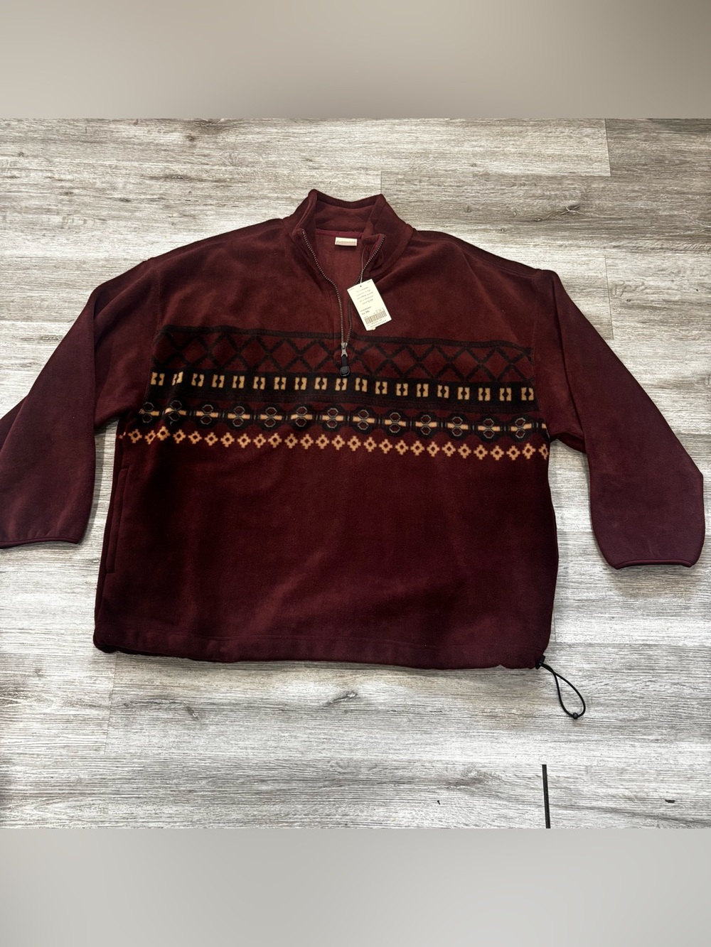 Vintage 90s fieldmaster quarter zip fleece pullover nwt southwestern Aztec 2xl